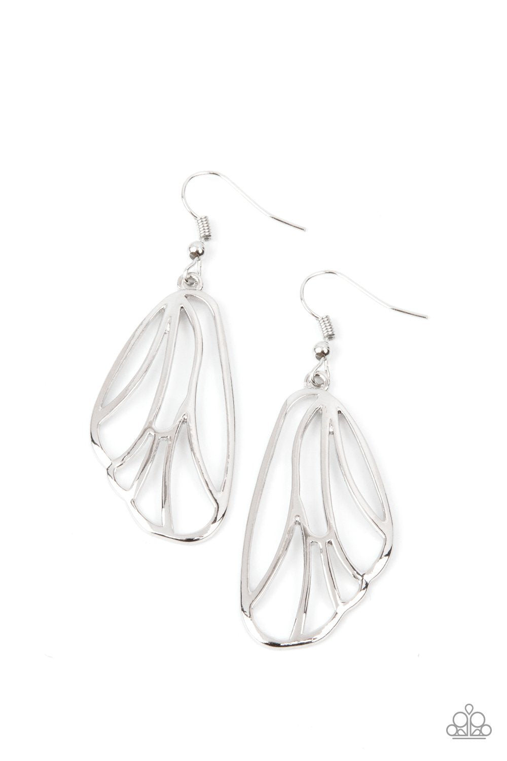 &lt;p&gt;Shiny silver bars fan out into a pair of delicately scalloped wings, creating a whimsical display. Earring attaches to a standard fishhook fitting. &lt;/p&gt;  

&lt;p&gt; &lt;i&gt;  Sold as one pair of earrings. &lt;/i&gt;  &lt;/p&gt;

&lt;img src=\&quot;https://d9b54x484lq62.cloudfront.net/paparazzi/shopping/images/517_tag150x115_1.png\&quot; alt=\&quot;New Kit\&quot; align=\&quot;middle\&quot; height=\&quot;50\&quot; width=\&quot;50\&quot;&gt;