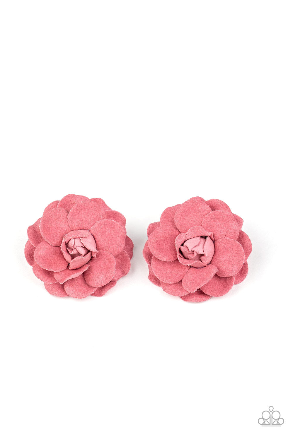 &lt;P&gt;Pink felt-like petals delicately gather into a dainty pair of rosebuds for a colorfully charming fashion. Each flower features a standard hair clip on the back.&lt;/P&gt;

&lt;P&gt;&lt;I&gt;Sold as one pair of hair clips.&lt;/I&gt;&lt;/P&gt;


&lt;img src=\&quot;https://d9b54x484lq62.cloudfront.net/paparazzi/shopping/images/517_tag150x115_1.png\&quot; alt=\&quot;New Kit\&quot; align=\&quot;middle\&quot; height=\&quot;50\&quot; width=\&quot;50\&quot;/&gt;