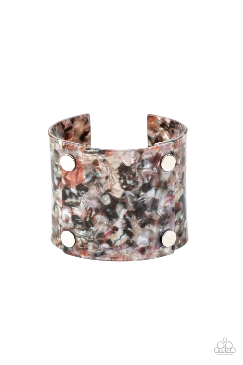&lt;P&gt; Featuring a shell-like finish, pieces of iridescent acrylic frames are bolted in place into a stylish cuff around the wrist. &lt;/P&gt;

&lt;P&gt;&lt;I&gt; Sold as one individual bracelet.&lt;/I&gt;&lt;/p&gt;


&lt;img src=\&quot;https://d9b54x484lq62.cloudfront.net/paparazzi/shopping/images/517_tag150x115_1.png\&quot; alt=\&quot;New Kit\&quot; align=\&quot;middle\&quot; height=\&quot;50\&quot; width=\&quot;50\&quot;/&gt;