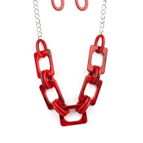 Sizzle Sizzle - Red Acrylic Links - Jewelz of Joy Boutique