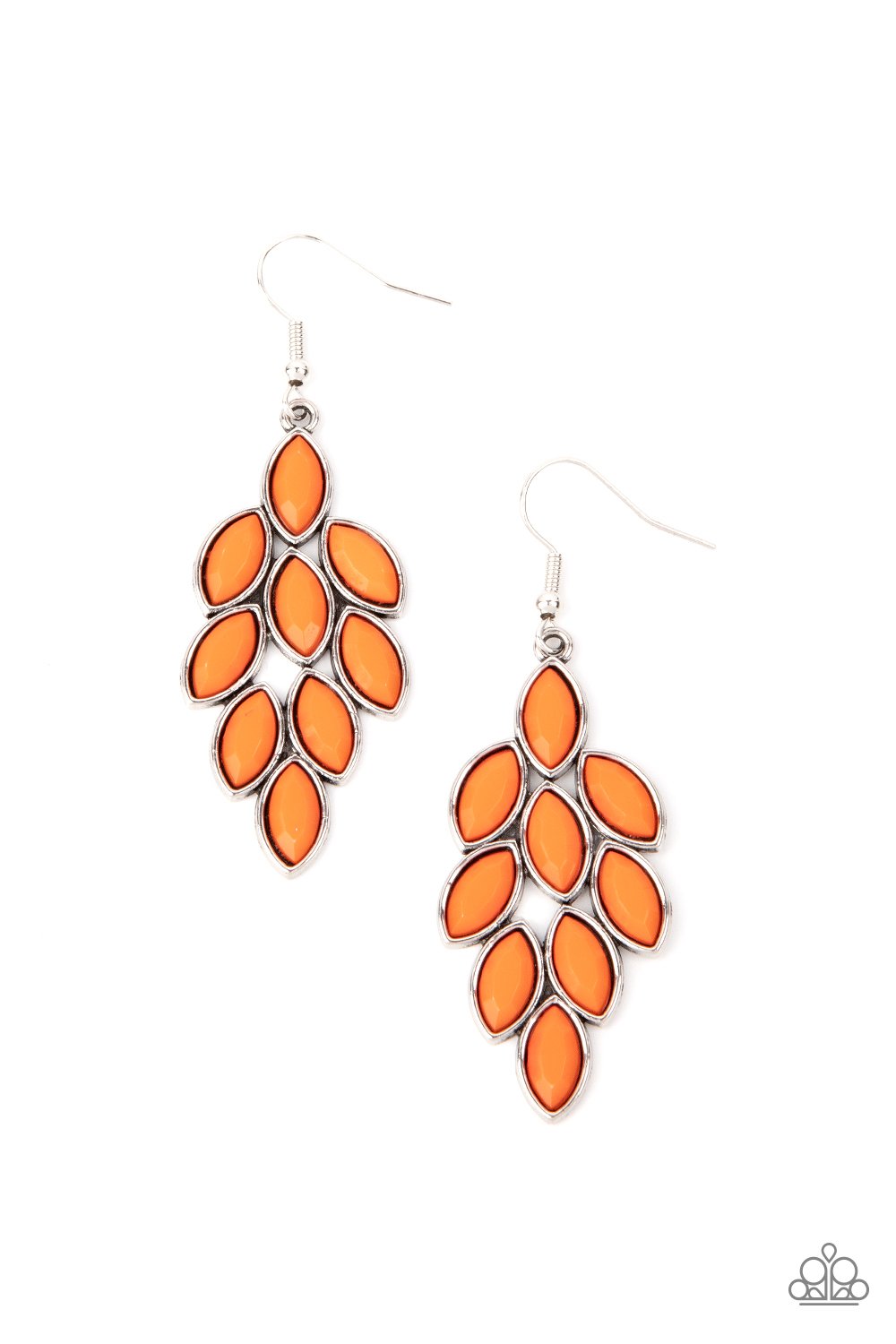 &lt;p&gt;Encased in sleek silver frames, a collection of faceted Marigold beads delicately coalesce into a colorfully leafy lure. Earring attaches to a standard fishhook fitting.
  &lt;/p&gt; 
 
 &lt;p&gt; &lt;i&gt; Sold as one pair of earrings. &lt;/i&gt; &lt;/p&gt;
 
 &lt;img src=\&quot;https://d9b54x484lq62.cloudfront.net/paparazzi/shopping/images/517_tag150x115_1.png\&quot; alt=\&quot;New Kit\&quot; align=\&quot;middle\&quot; height=\&quot;50\&quot; width=\&quot;50\&quot;&gt;